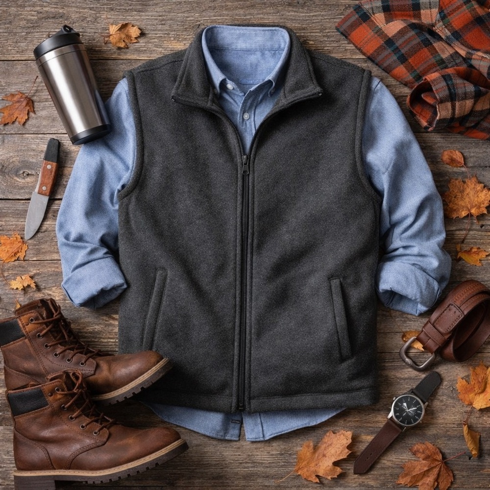 Goodfellow & Co Sweater-Knit Fleece Vest – Gray – Men’s